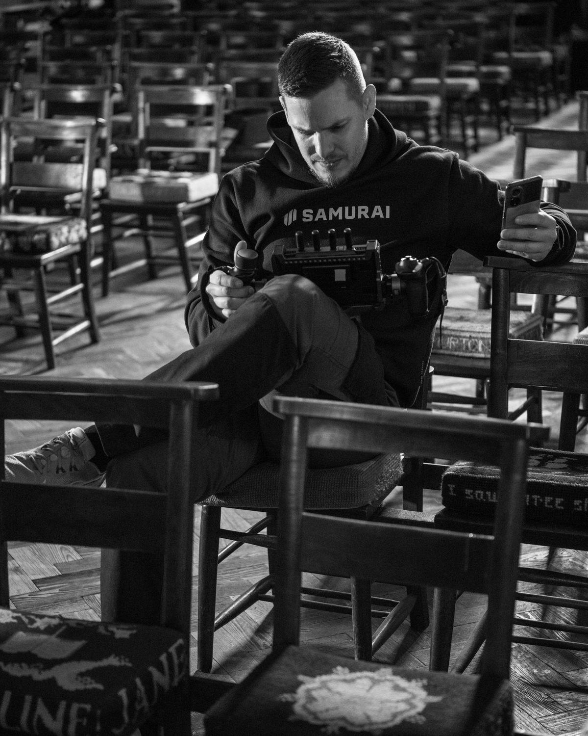 Cinematographer behind the camera